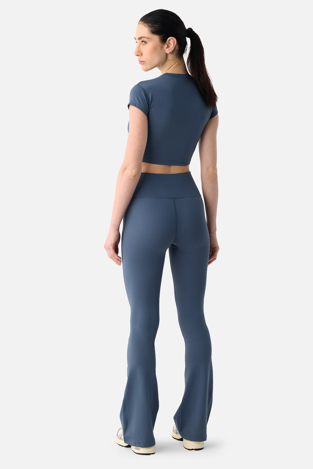 Liora Yumuşak Kumaş Geniş Paça İndigo Tayt Pantolon - 3