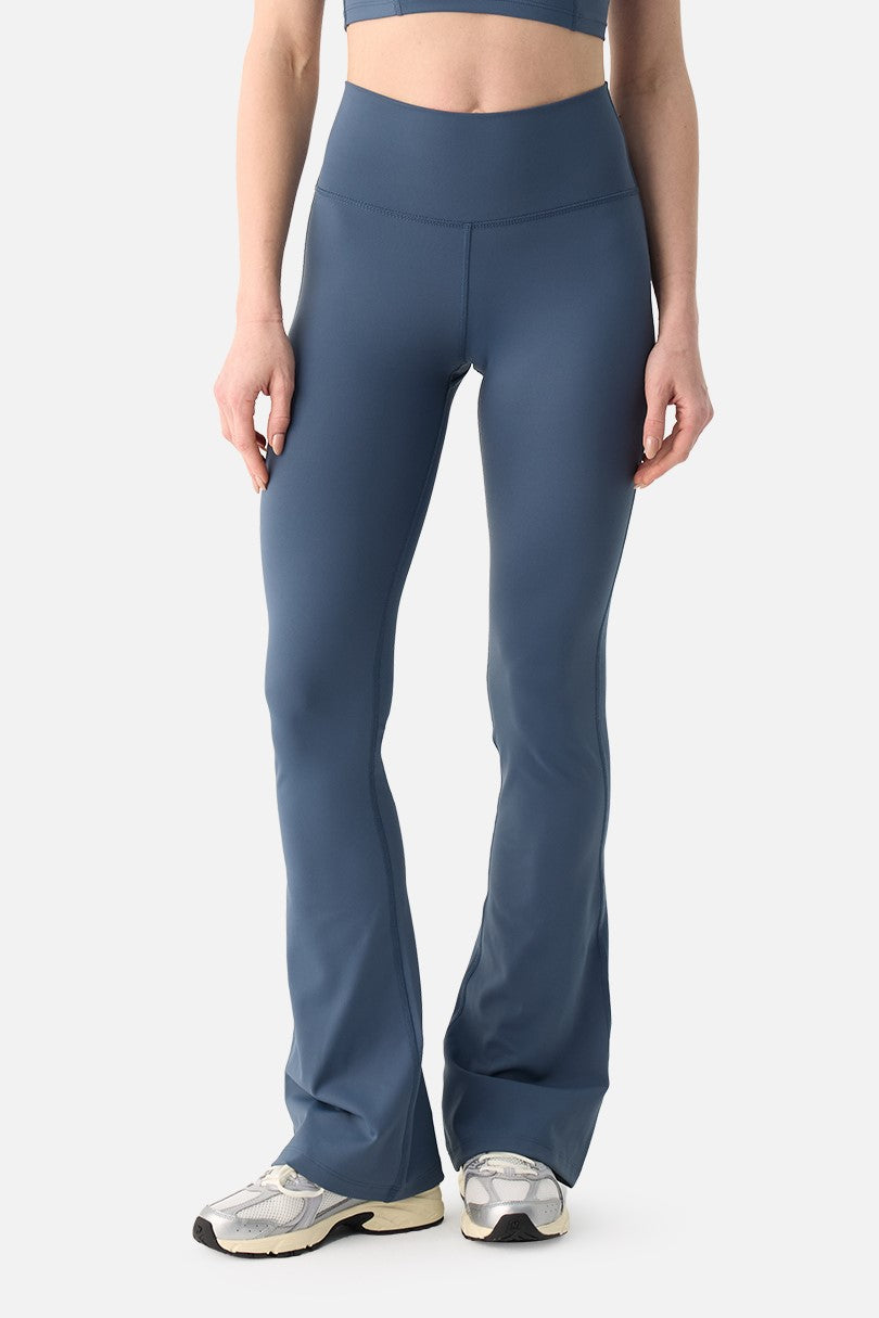 Liora Yumuşak Kumaş Geniş Paça İndigo Tayt Pantolon - 6
