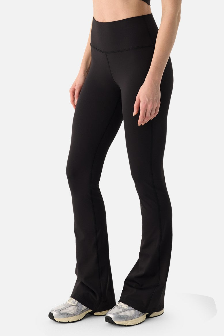 Liora Yumuşak Kumaş Geniş Paça Siyah Tayt Pantolon - 6