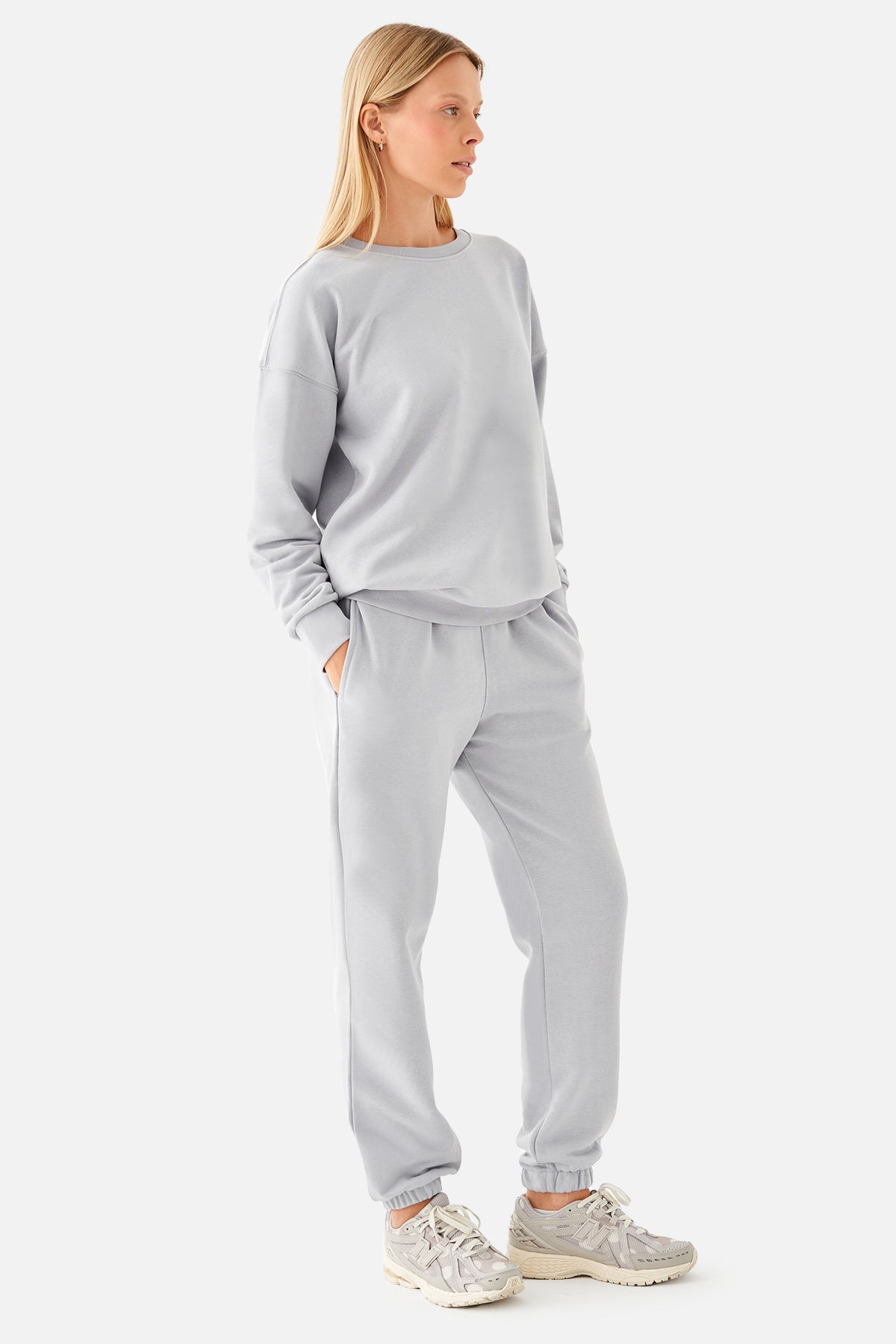 Mia Oversize Gri Jogger Eşofman Altı - 3