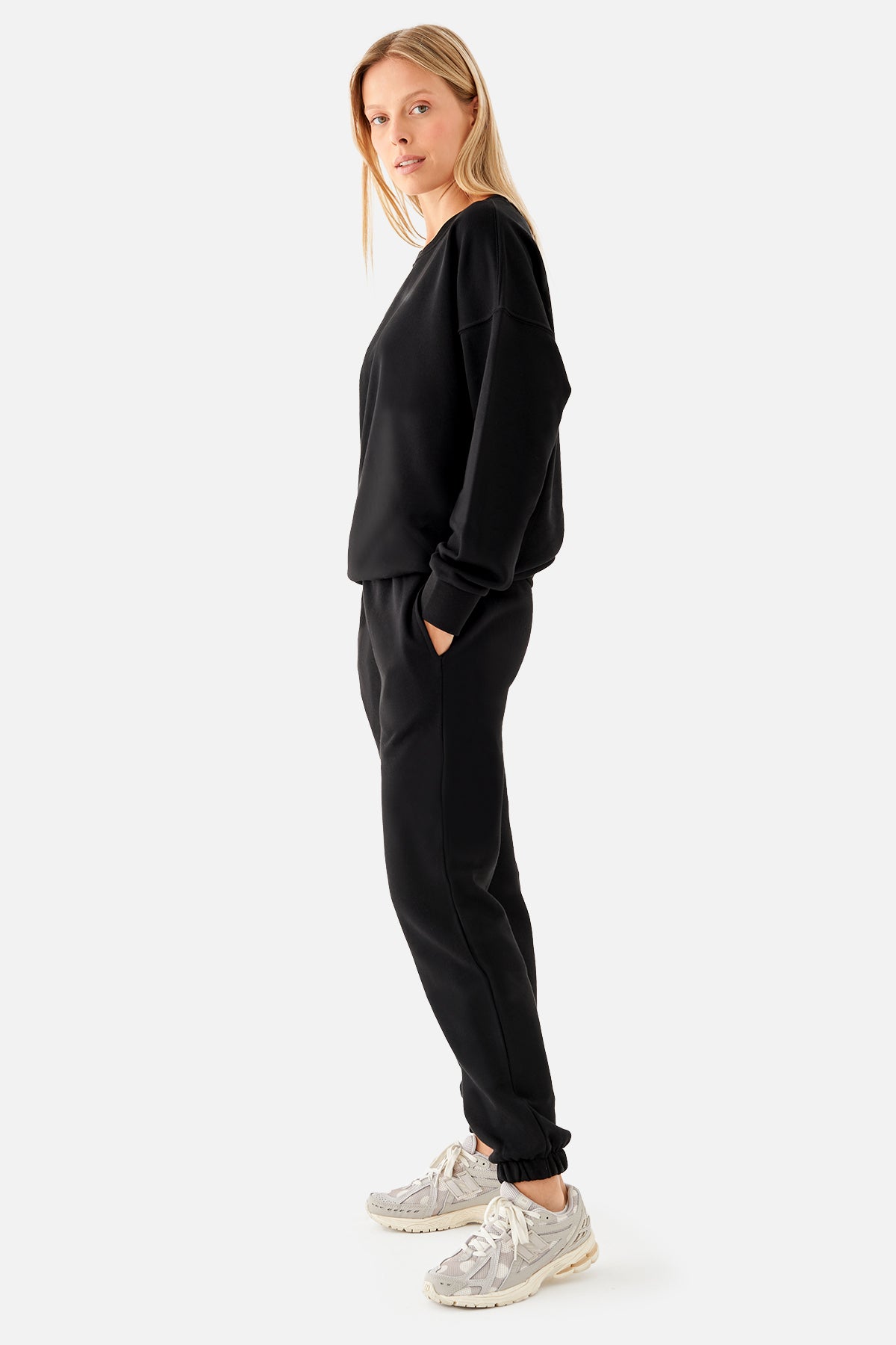 Mia Oversize Siyah Jogger Eşofman Altı - 3