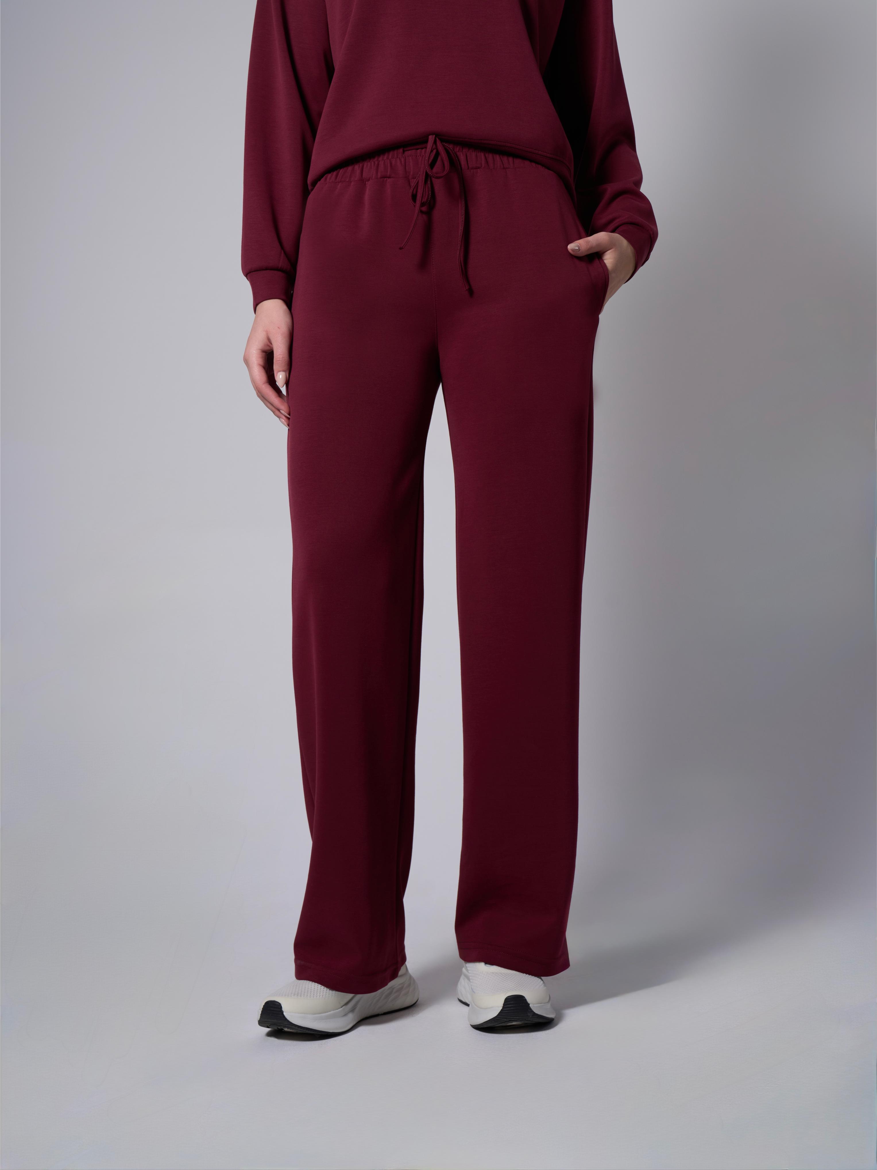 Nora Yüksek Bel Modal Bordo Pantolon - 3