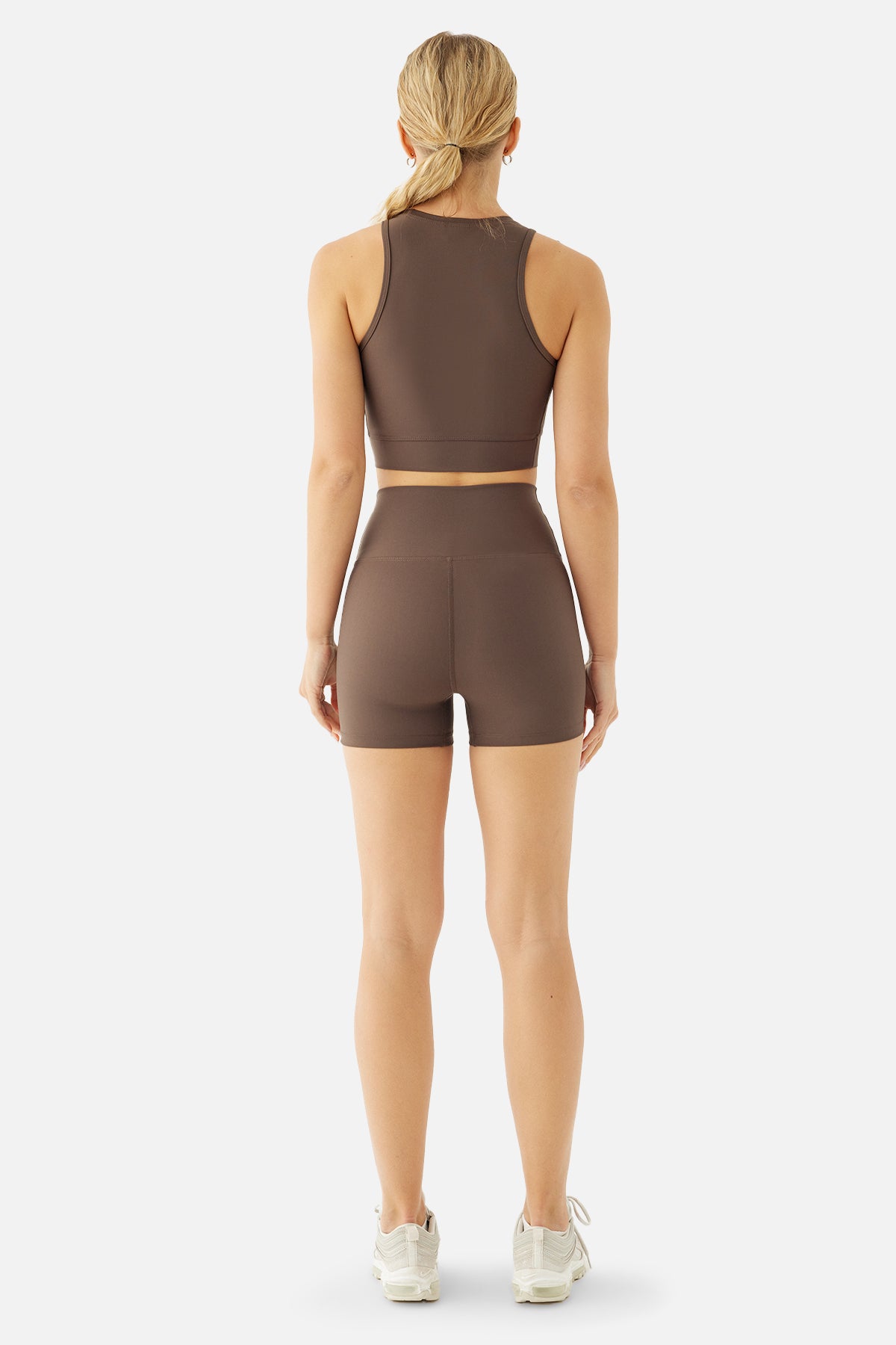 Olivia Acı Kahve Spor Crop - 5