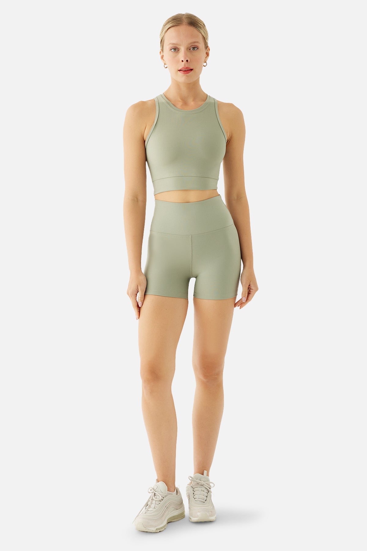 Olivia Açık Yeşil Spor Crop - 5