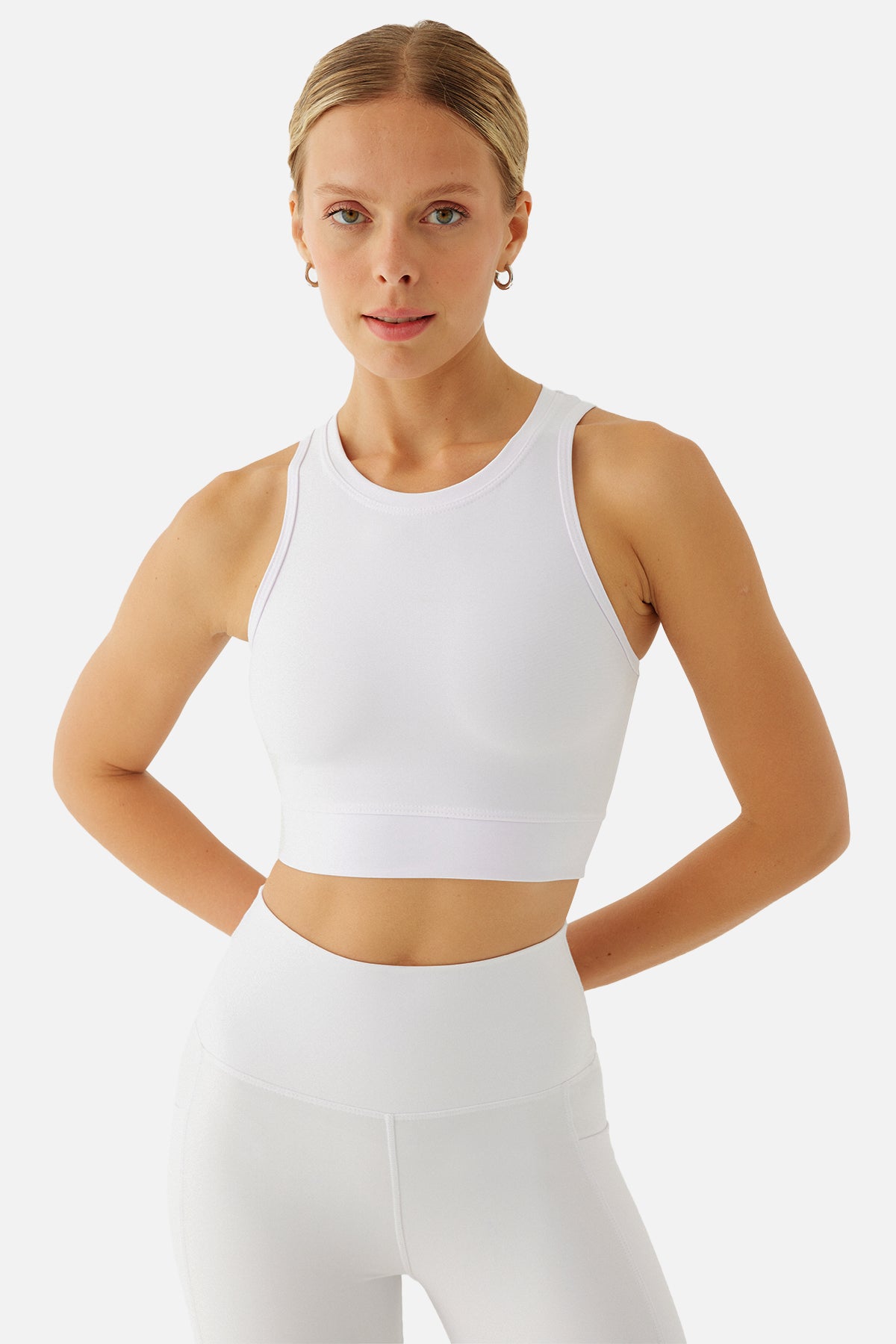 Olivia Beyaz Spor Crop - 3