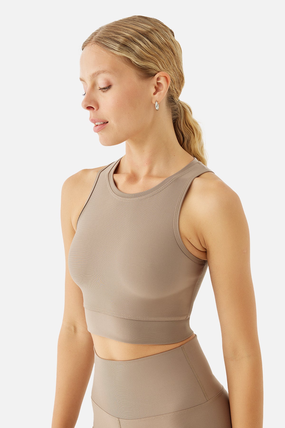 Olivia Taş Rengi Spor Crop - 3