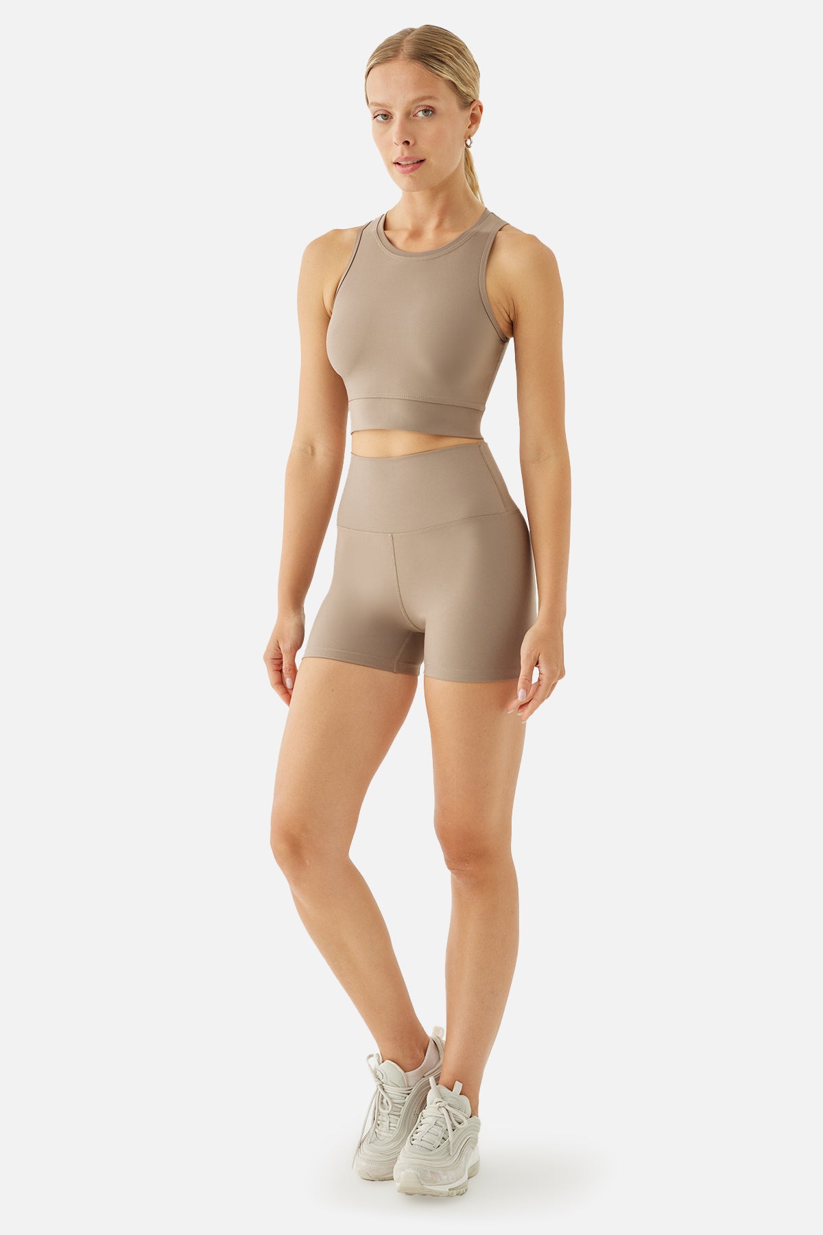 Olivia Taş Rengi Spor Crop - 5