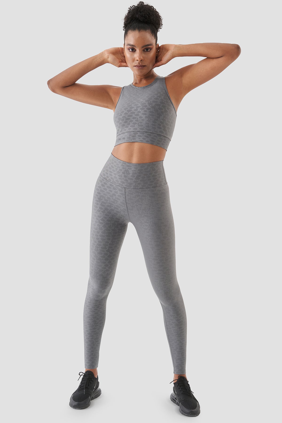 Roise Damla Desenli Füme Spor Bra - 5