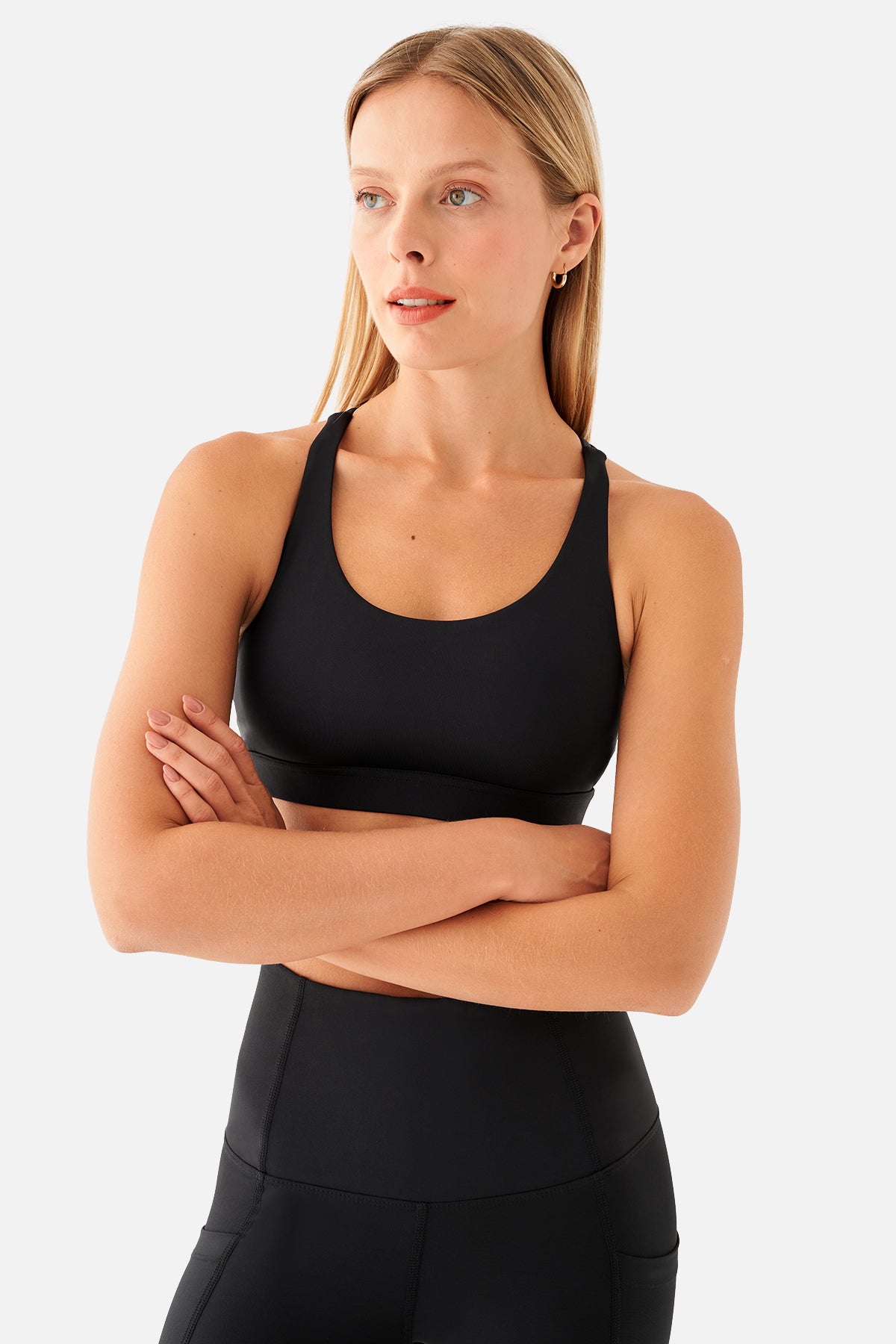 Stella Orta Destekli Siyah Spor Bra - 3