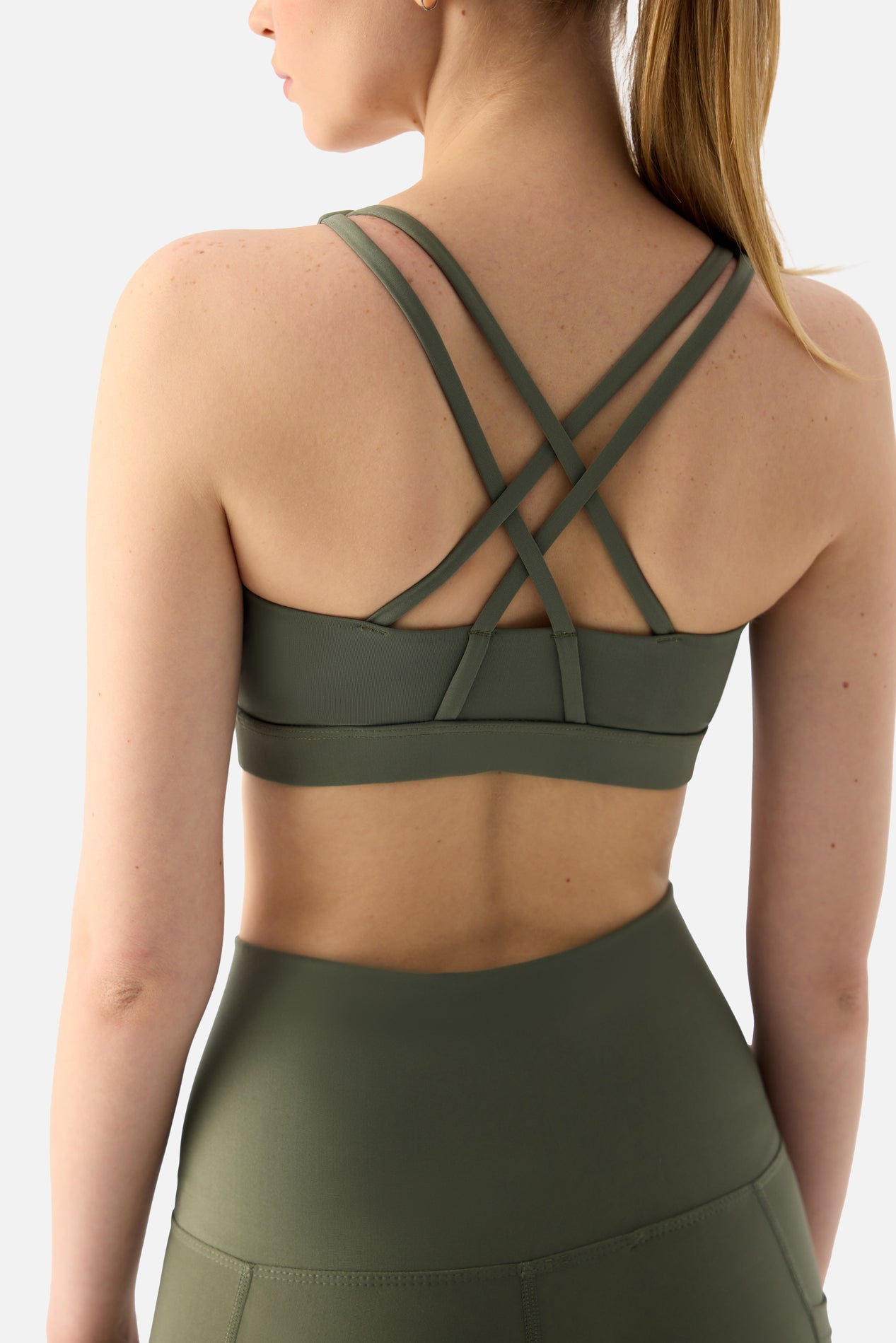 Stella Orta Destekli Yosun Yeşili Spor Bra - 6
