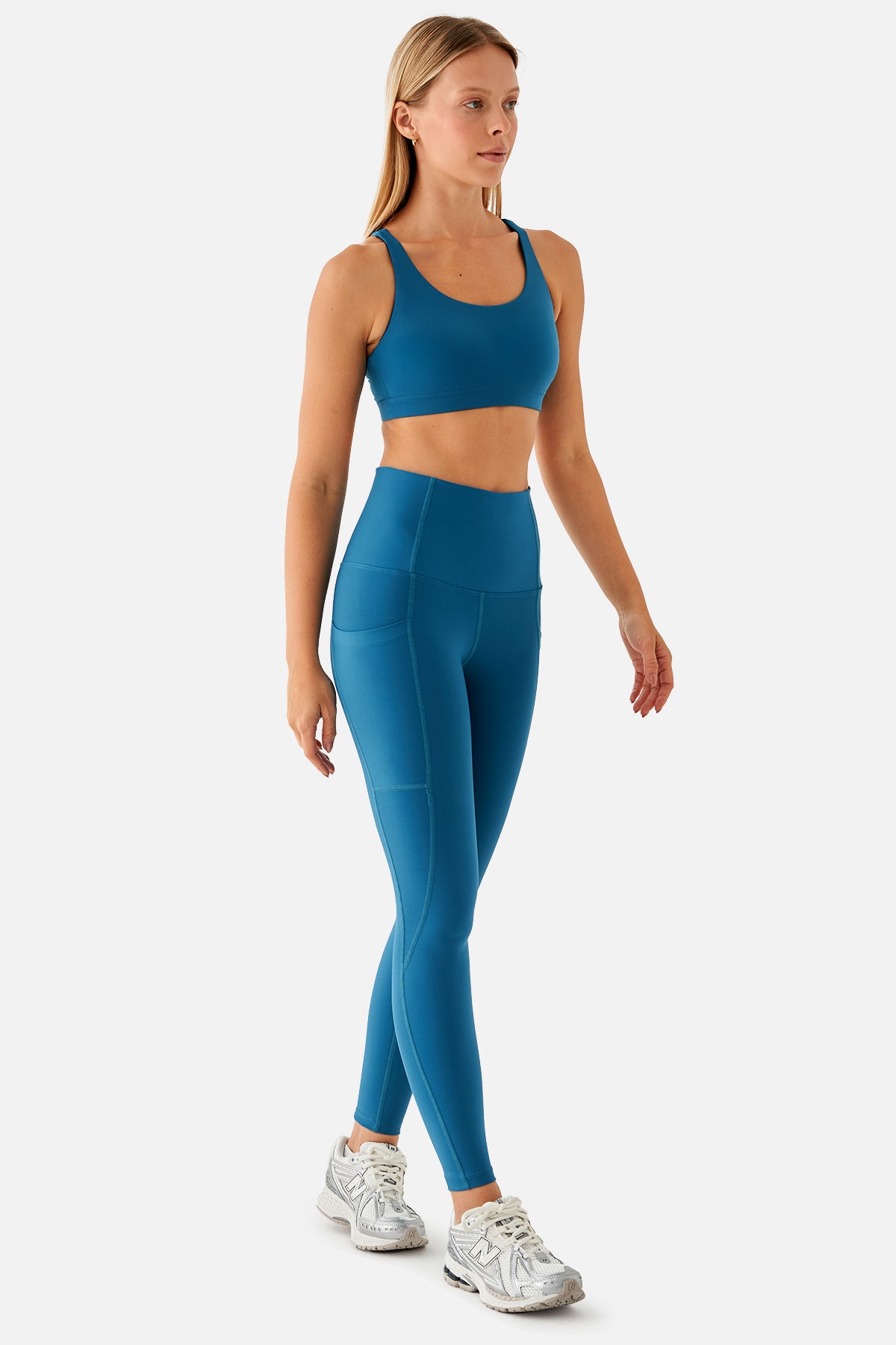 Stella Yüksek Bel Cepli Toparlayıcı Marine Spor Tayt - 4