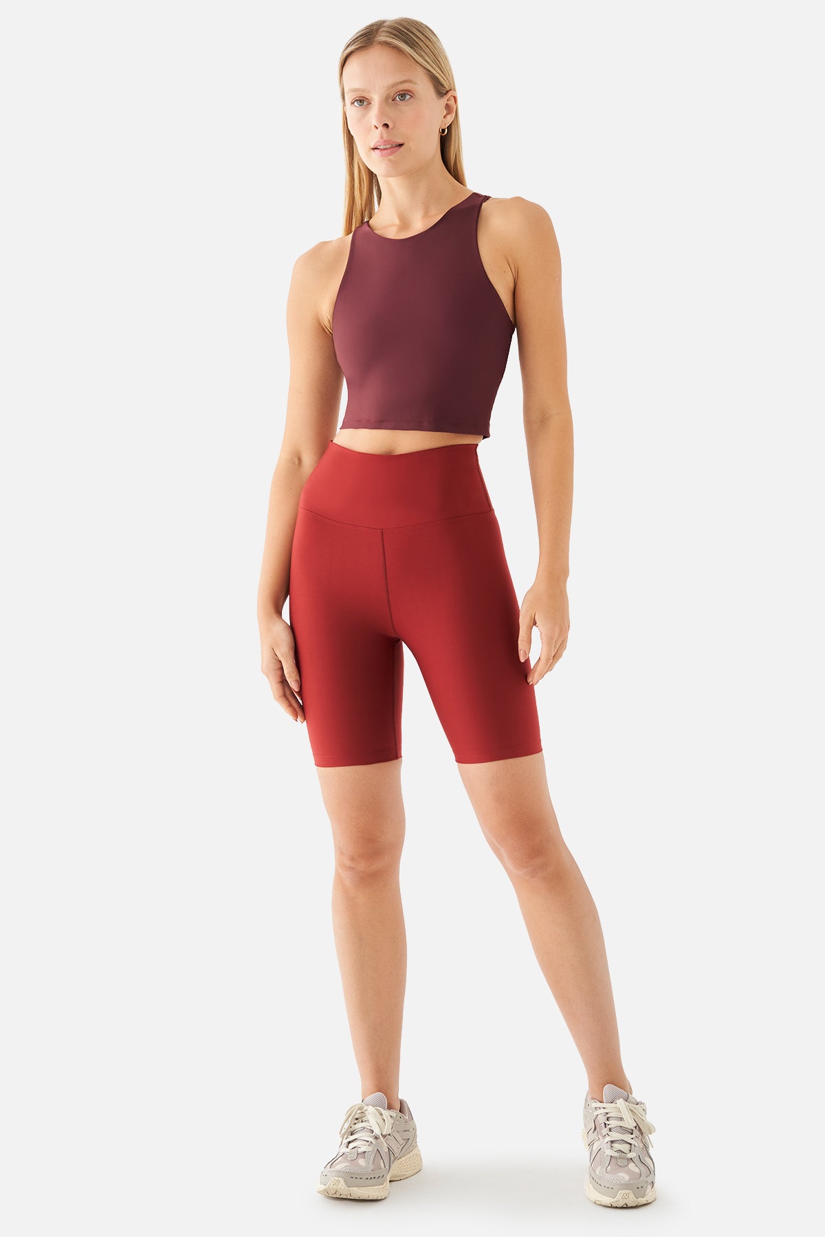 Violet Biker Bordo Spor Tayt - 4