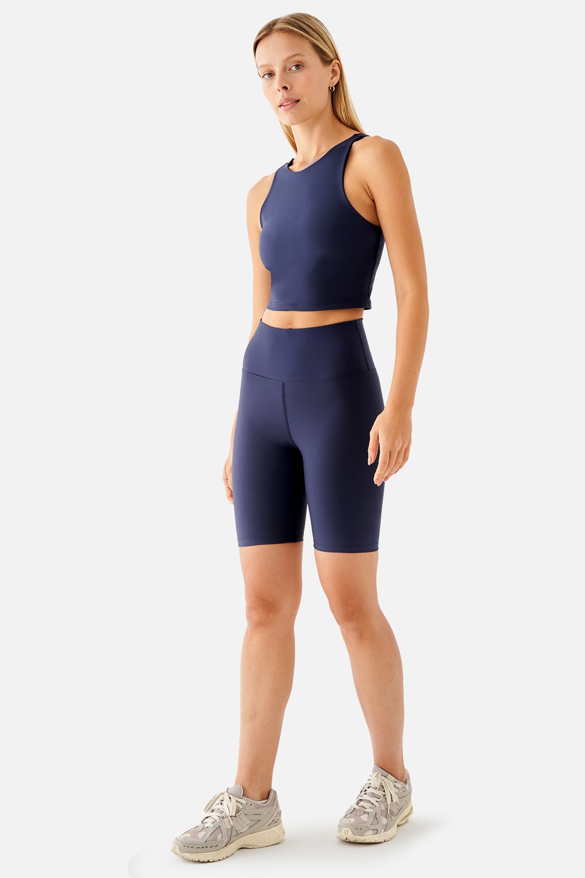 Violet Biker Lacivert Spor Tayt - 3