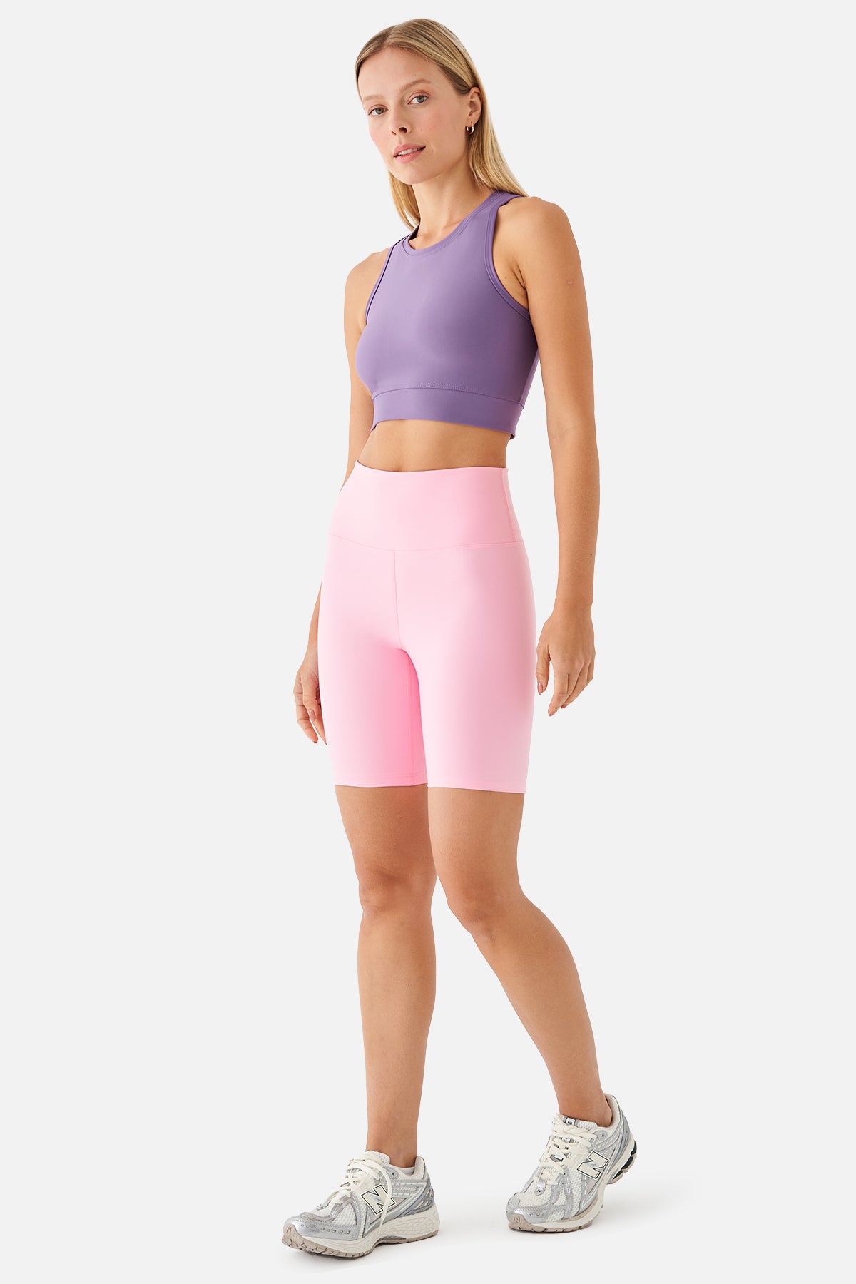 Violet Biker Pembe Spor Tayt - 3
