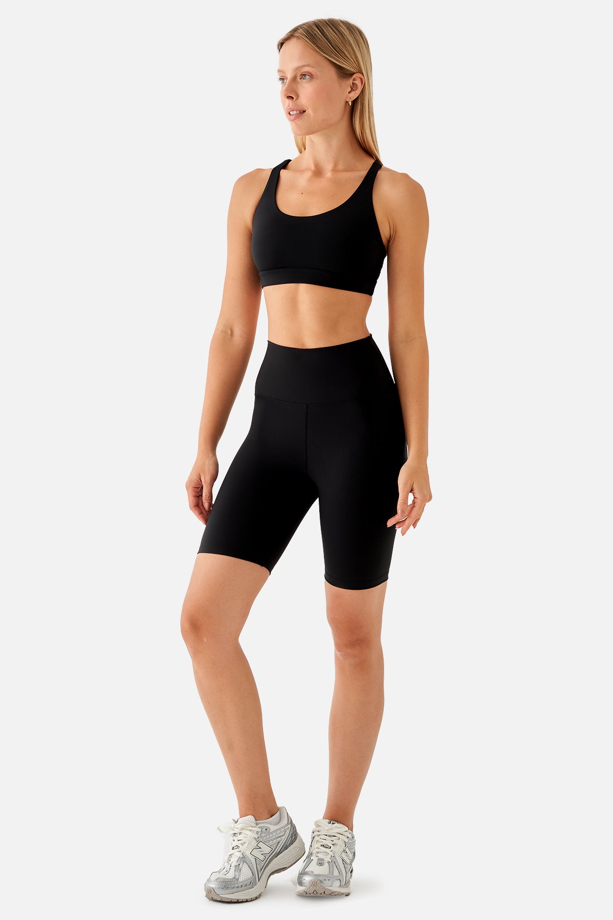 Violet Biker Siyah Spor Tayt - 3