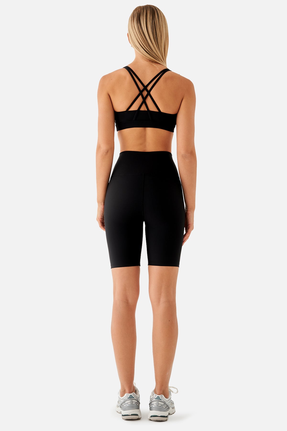 Violet Biker Siyah Spor Tayt - 4