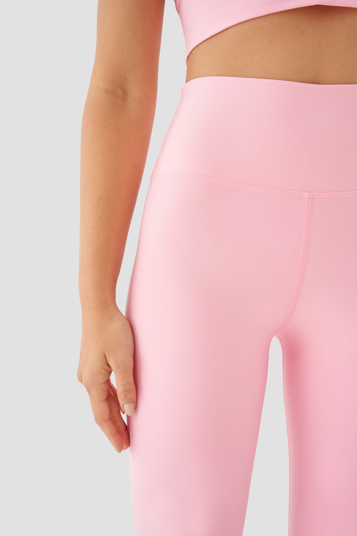 Popi Yüksek Bel Pembe Spor Tayt - 3