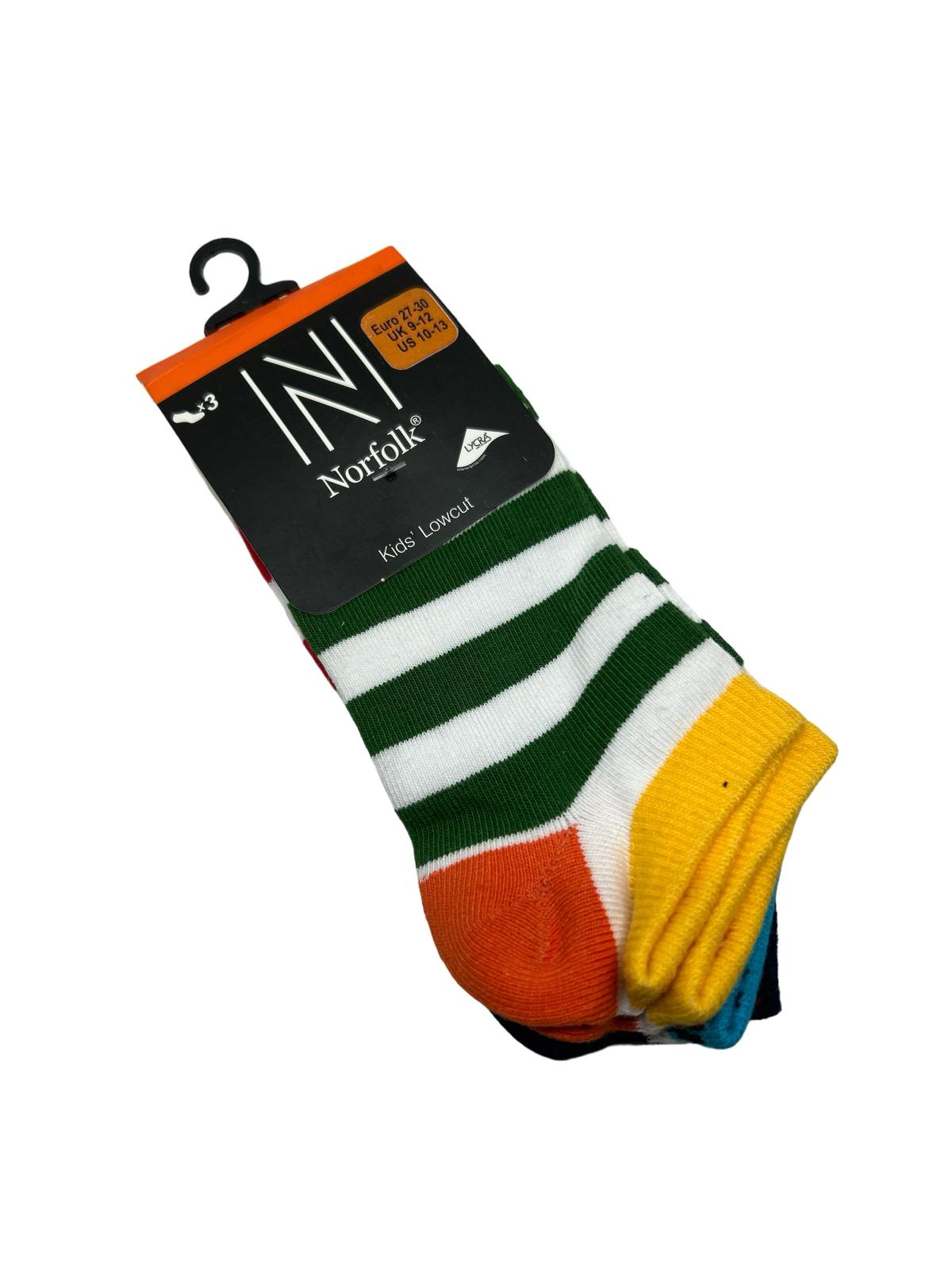 Sylvester %80 Pamuklu Günlük Çocuk Çorabı 3'lü Paket Yeşil/Kırmızı/Kahve - 3