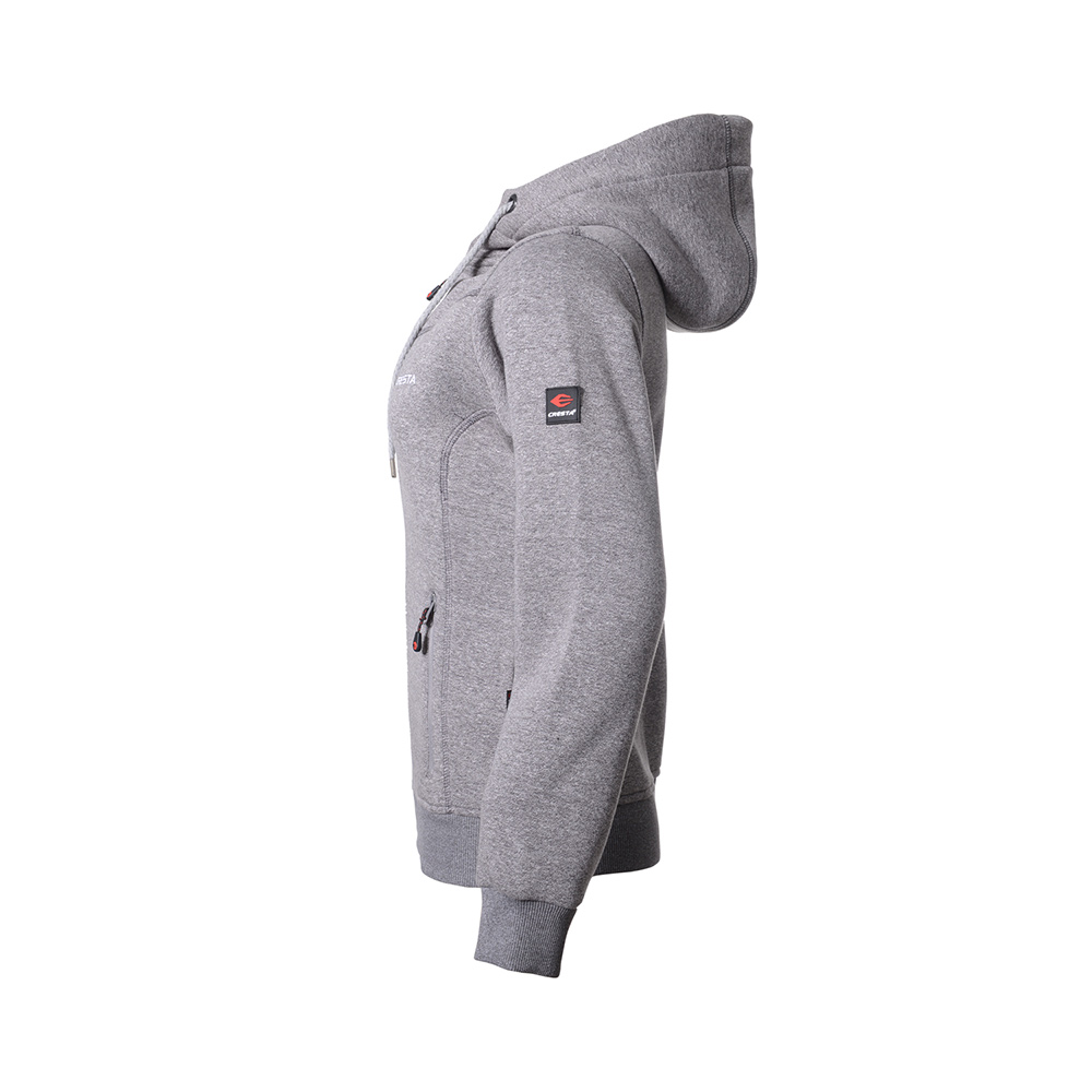 Tam Fermuarlı Kapüşonlu Sweatshirt - 2