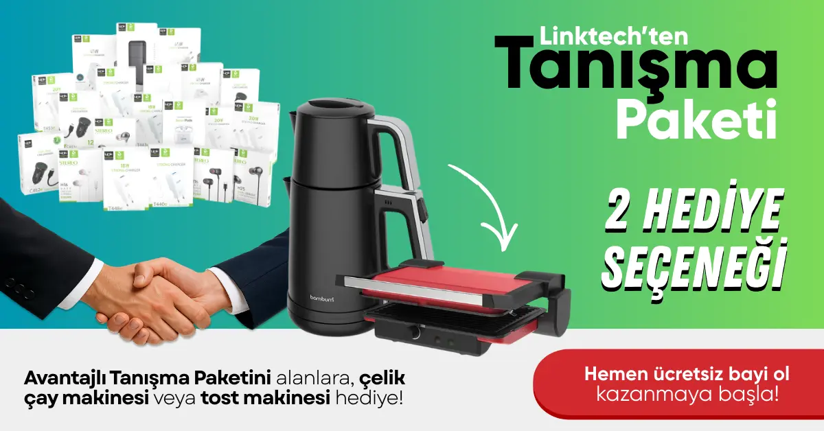 LinkTech Tanışma Paketi + King K469 Tost Makinesi Hediye!