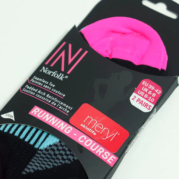 THOMAS Ultra Hafif Koşu Yürüyüş ve Spor Çorabı 2'li Paket Fuşya - 3