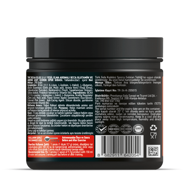 TNT BCAA Plus 2:1:1 Red Boom 290 Gr - 4