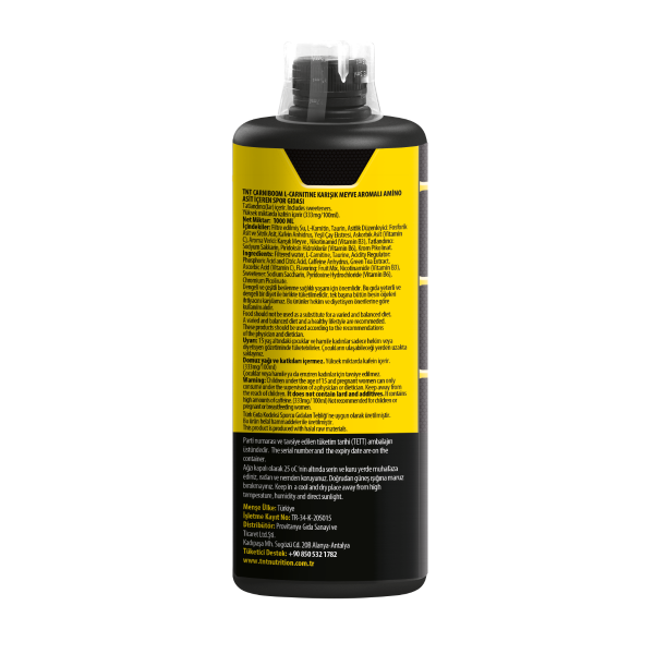 TNT Carniboom L-Carnitine 3000 mg Karışık Meyve 1000 Ml - 4