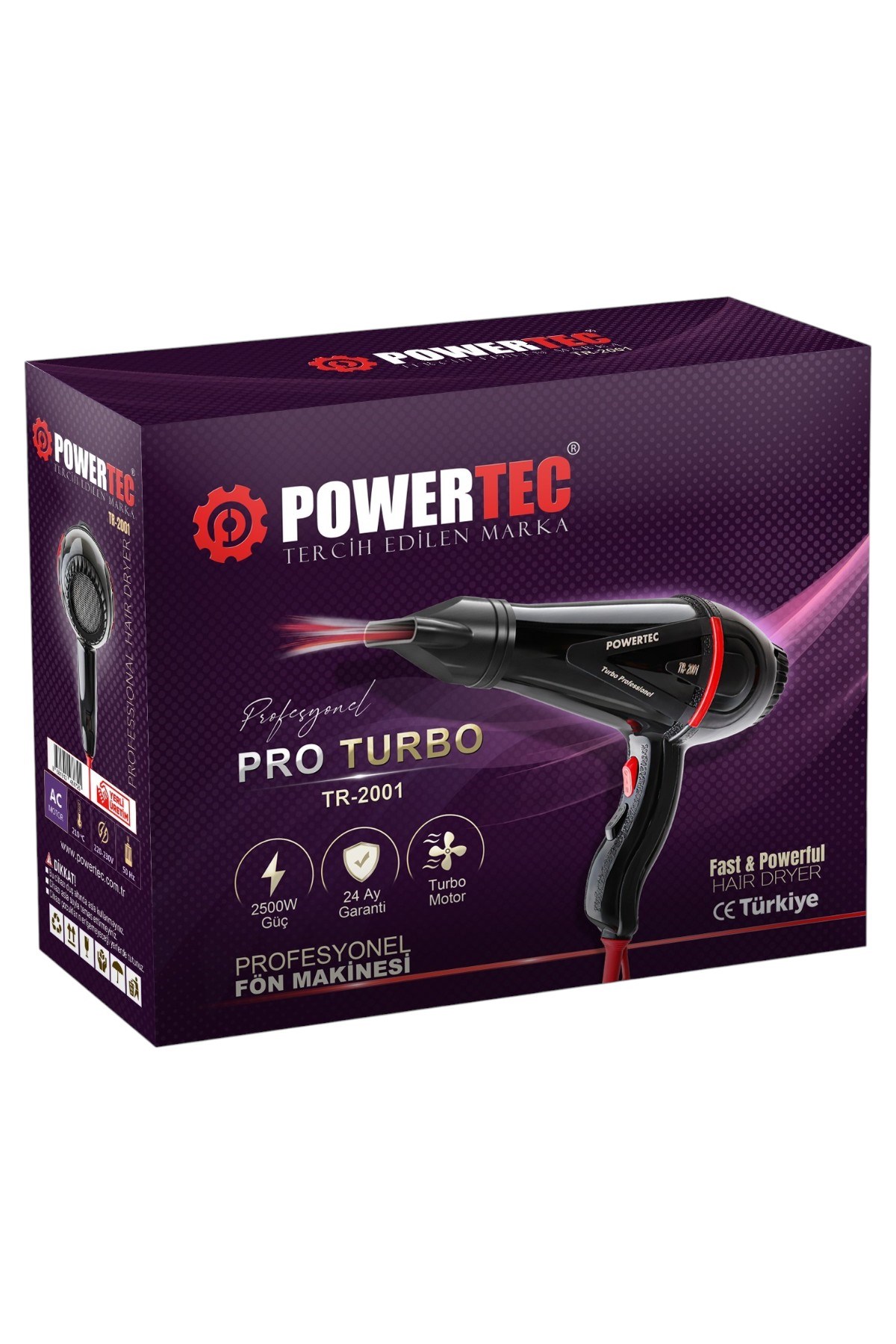 TR-2001 Profesyonel Saç Kurutma & Fön Makinesi 2500W - 6
