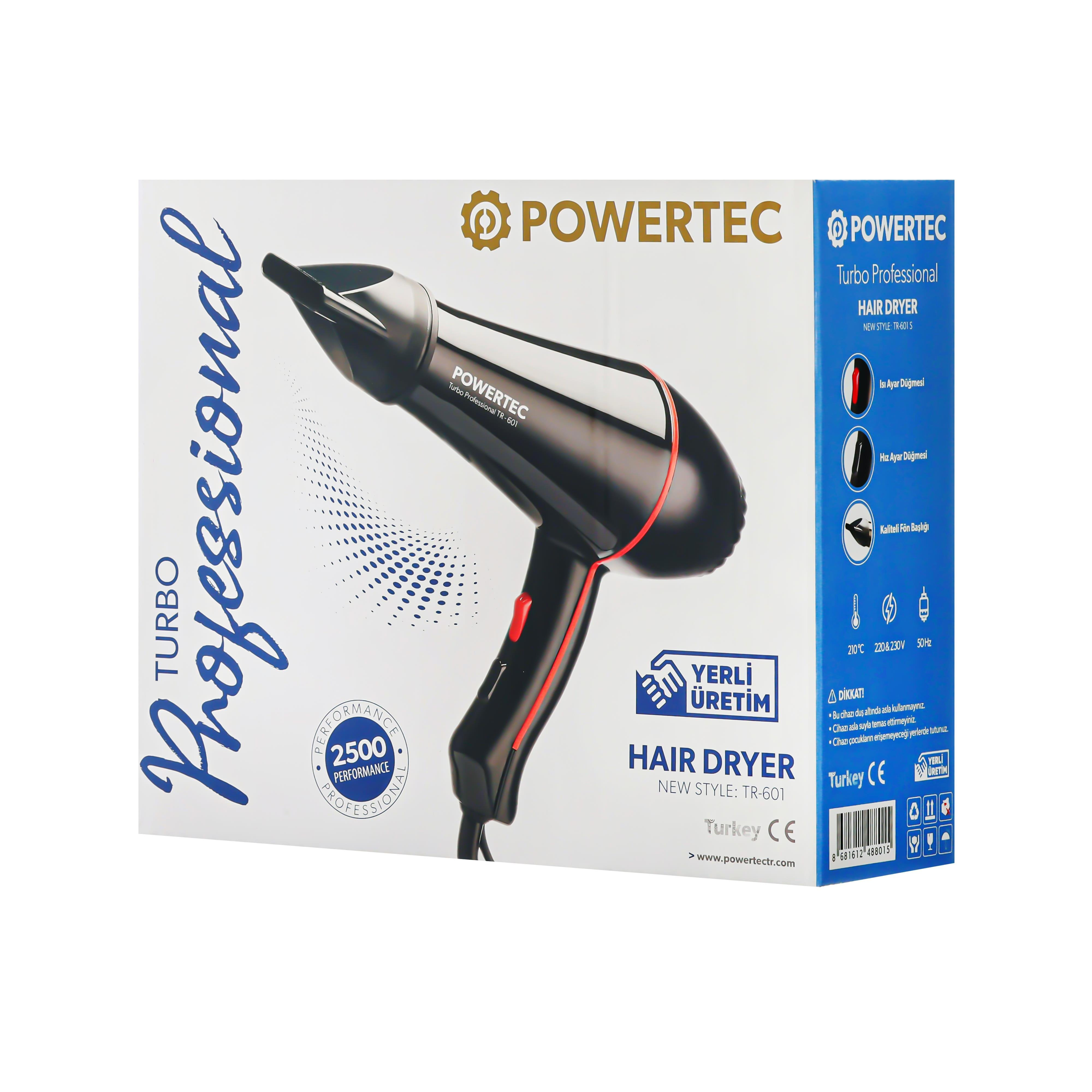 TR-601 Professional Hair Dryer 2500watt Performance