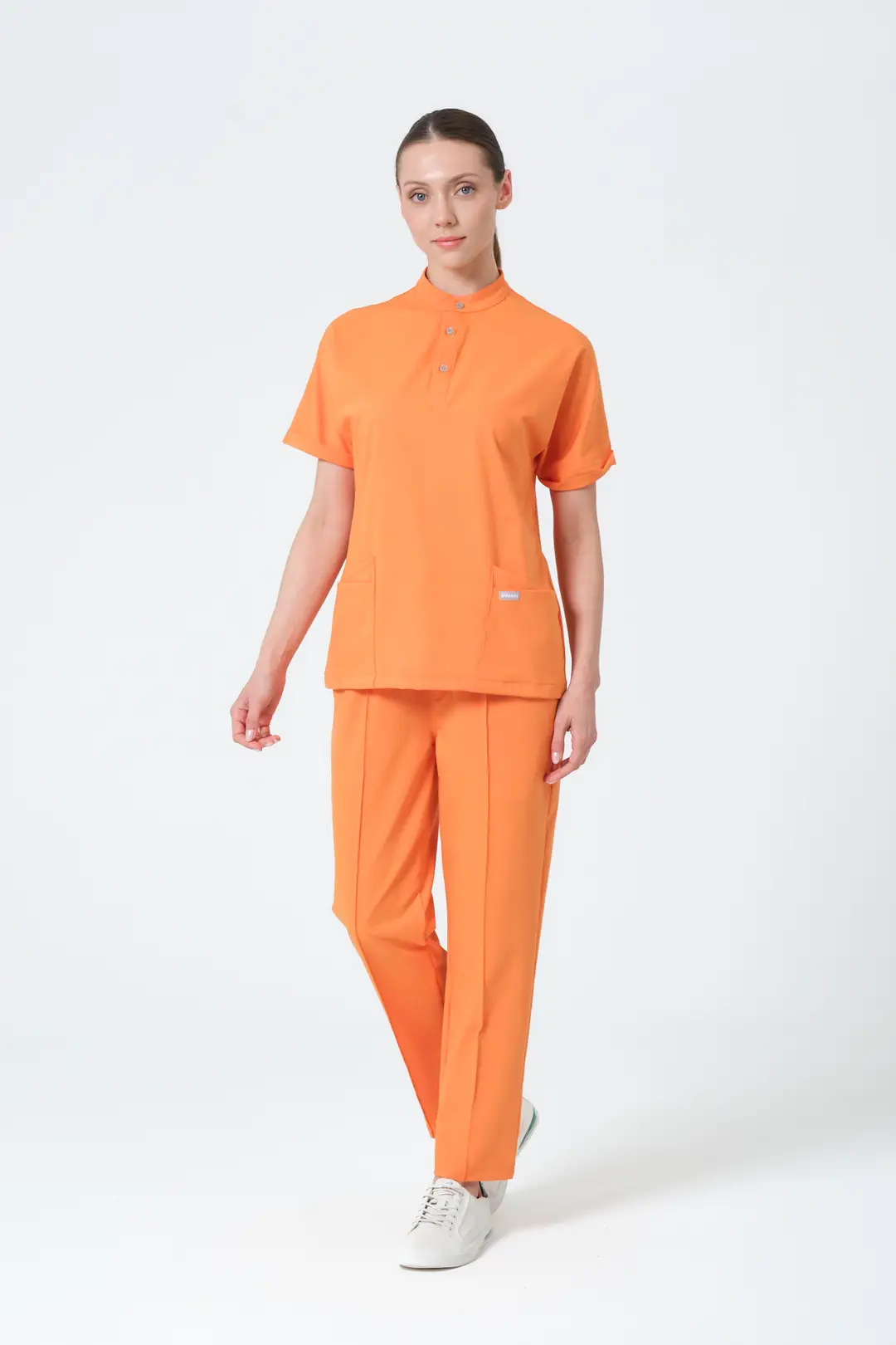 TURUNCU- KLİNİK DESTEK İŞÇİ ALT ÜNİFORMA (ELITE) - 4