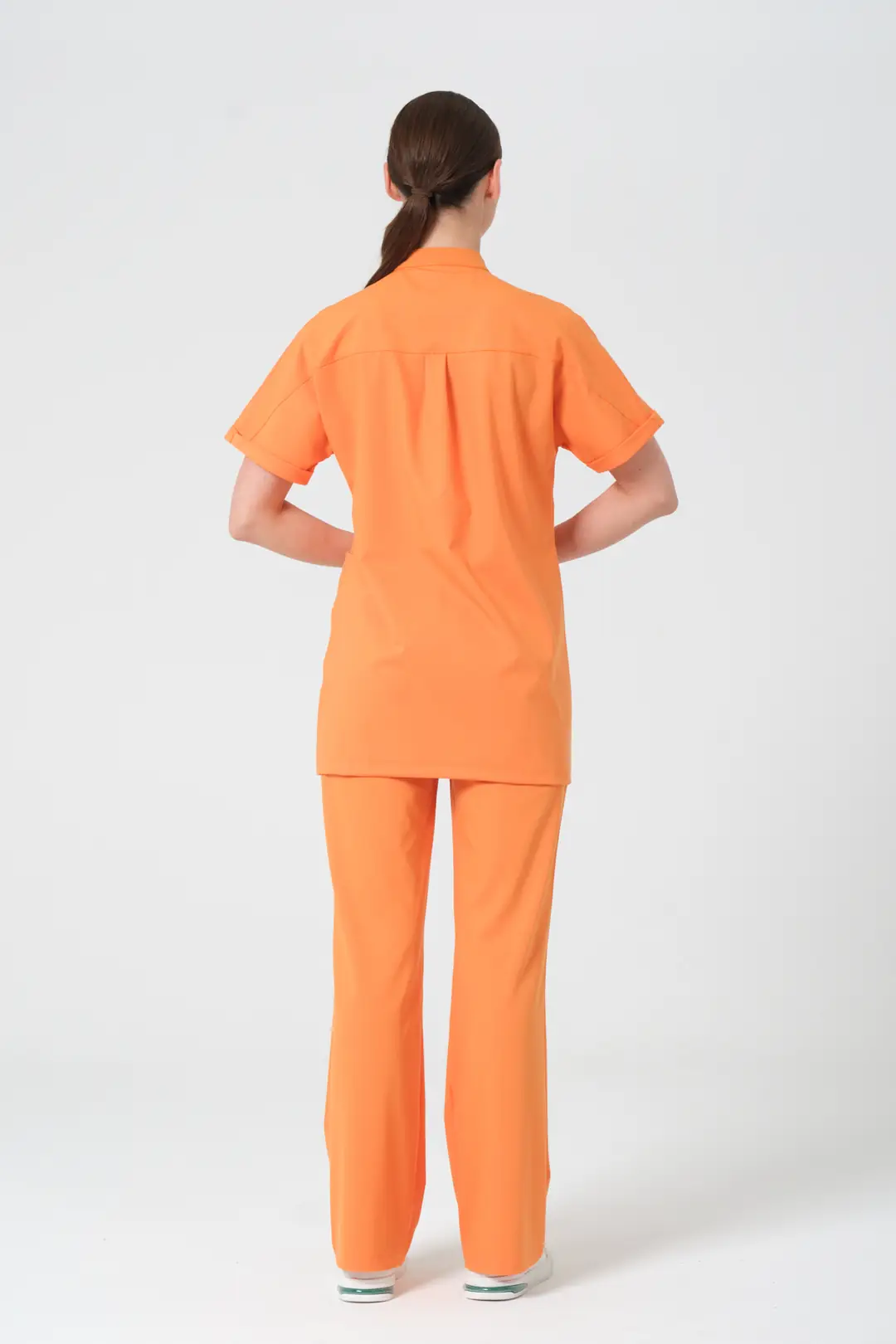 TURUNCU - KLİNİK DESTEK İŞÇİ İSPANYOL PAÇA ALT ÜNİFORMA (ELITE) - 5