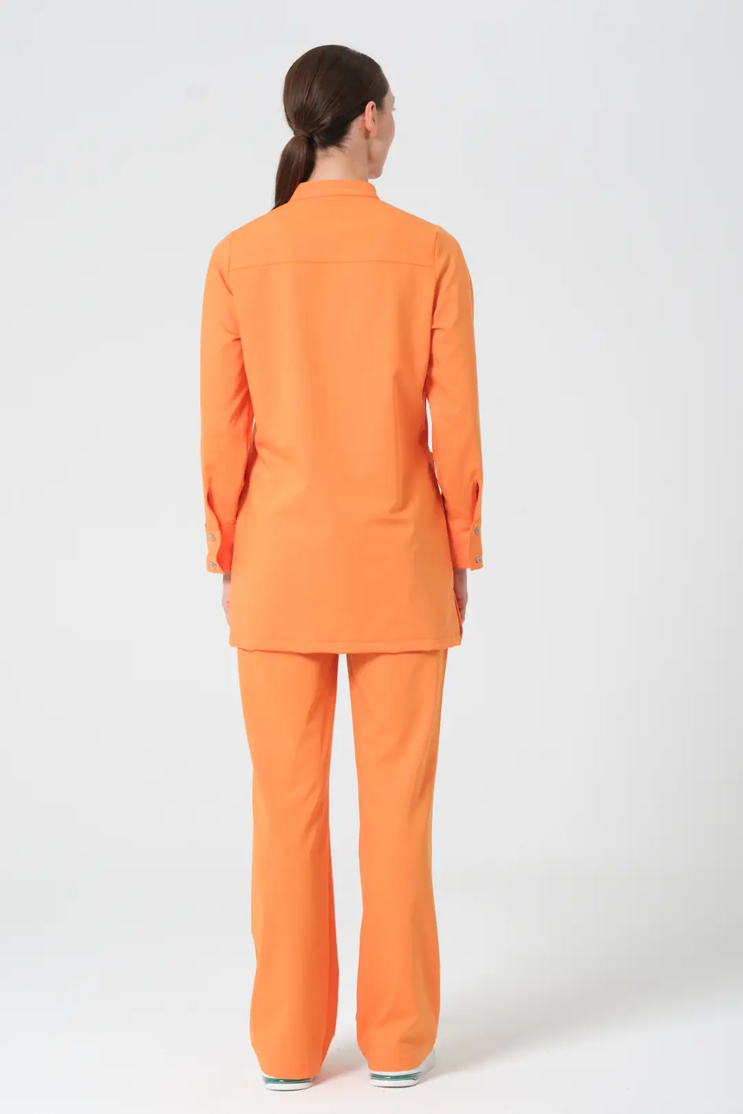 TURUNCU- KLİNİK DESTEK İŞÇİ TESETTÜR  ÜST ÜNİFORMA (ELITE) - 3