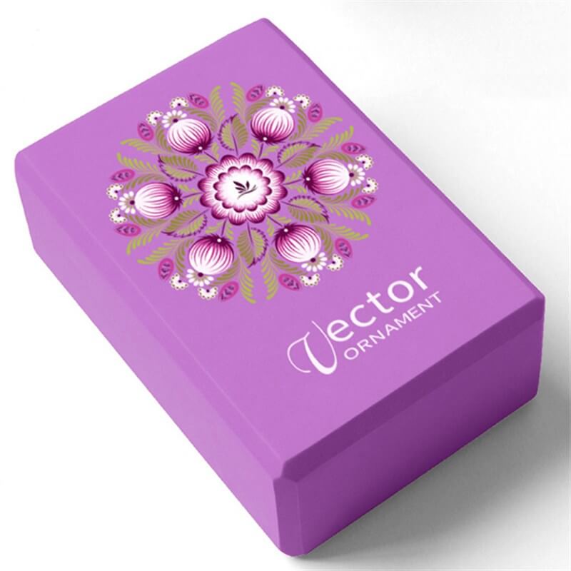 Tusi Yoga Blok Vector Ornament Mor