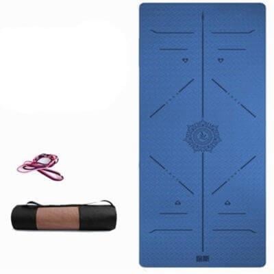 Tusi Yoga Matı ve Pilates Minderi Çift Renk Tpe Lacivert 8 mm