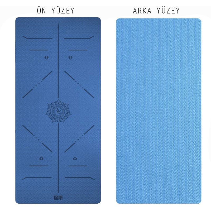 Tusi Yoga Matı ve Pilates Minderi Çift Renk Tpe Lacivert 8 mm - 2