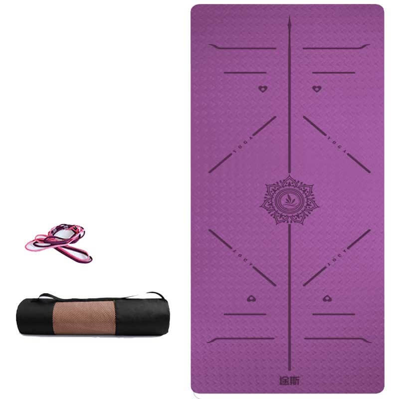 Tusi Yoga Matı ve Pilates Minderi Çift Renk Tpe Mor