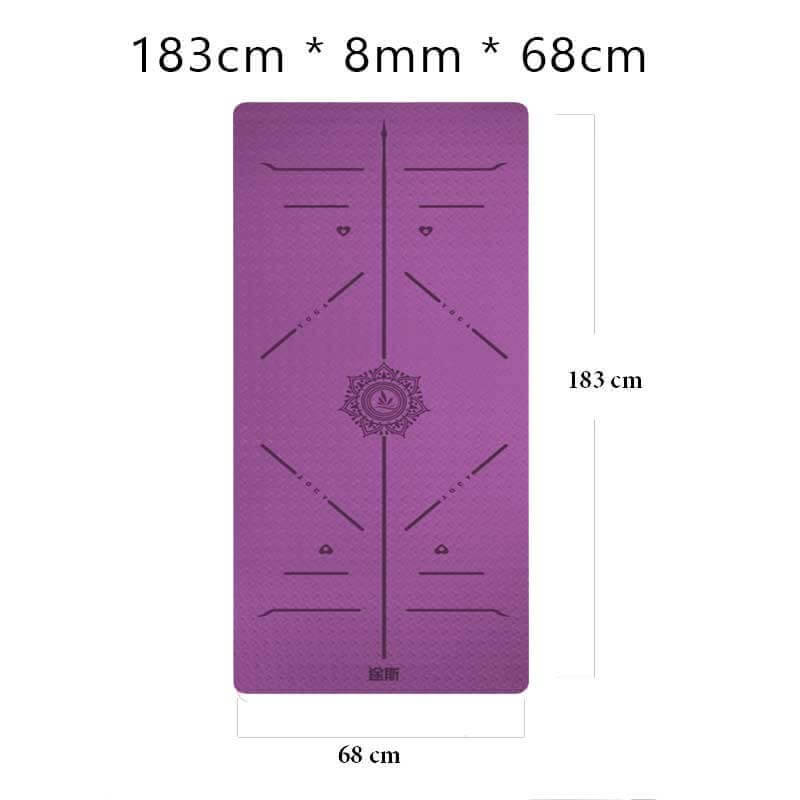 Tusi Yoga Matı ve Pilates Minderi Çift Renk Tpe Mor - 2
