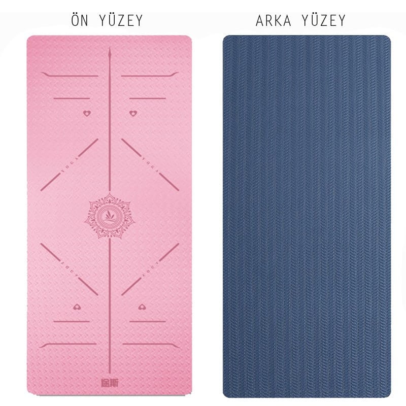 Tusi Yoga Matı ve Pilates Minderi Çift Renk Tpe Pembe - 2
