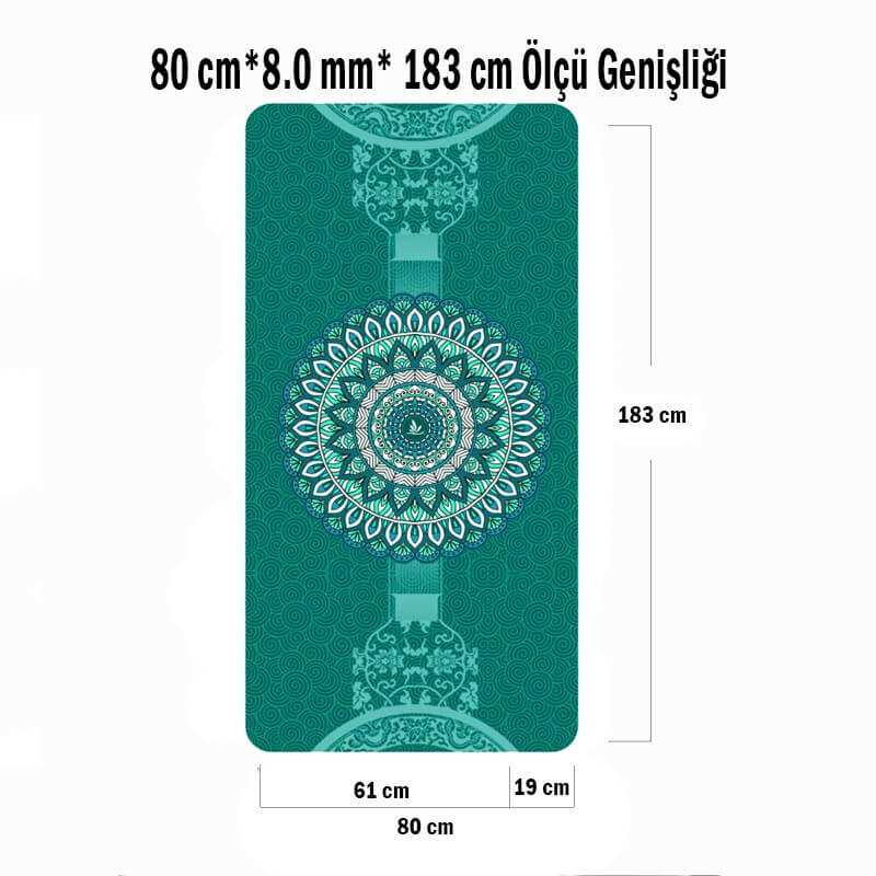 Tusi Yoga Matı ve Pilates Minderi Kilim Desenli Yeşil - 2