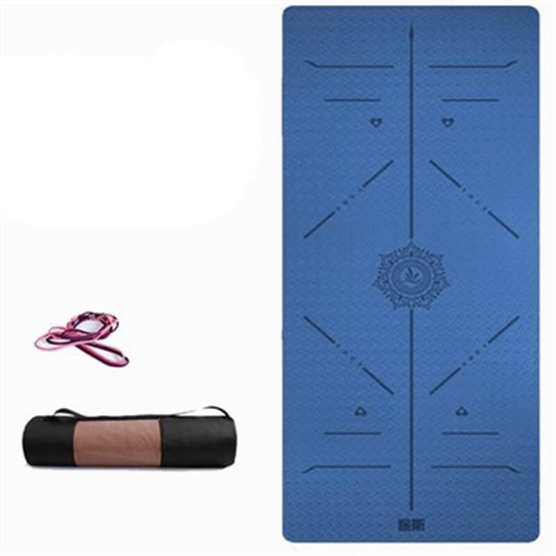 Tusi Yoga Matı ve Pilates Minderi Koyu Lacivert Tpe 6 mm