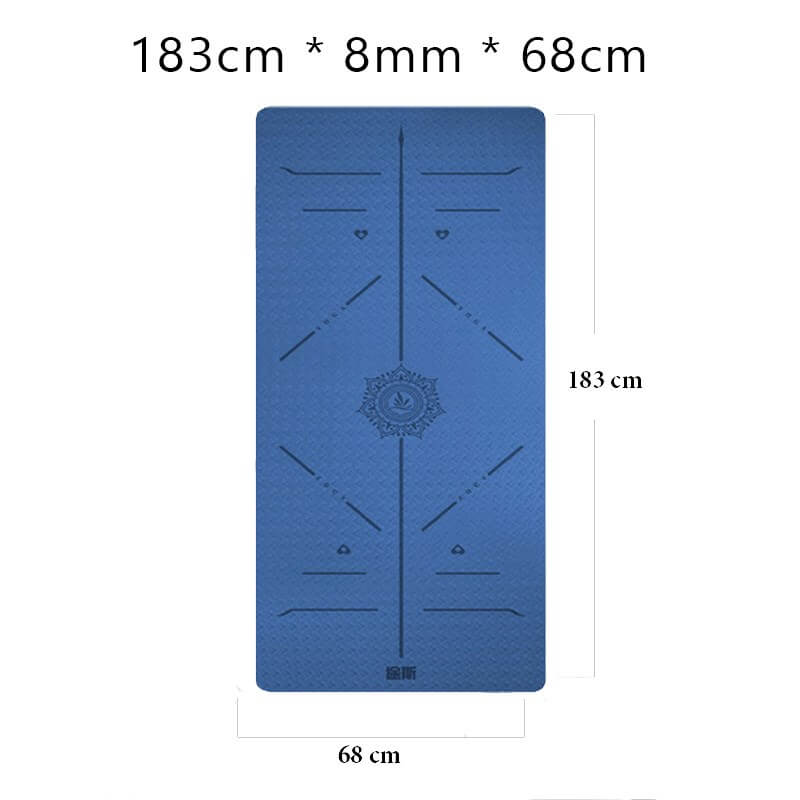Tusi Yoga Matı ve Pilates Minderi Koyu Lacivert Tpe 8 mm - 2