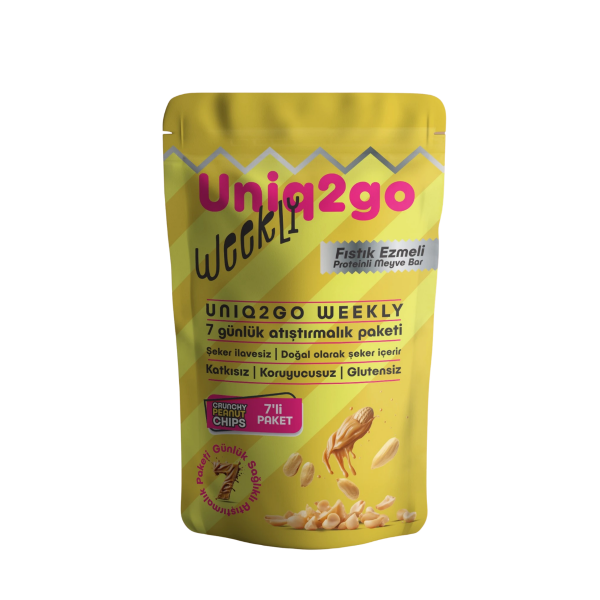 Uniq2go Weekly Fıstık Ezmeli Proteinli Meyve Bar 50 gr 7 Adet