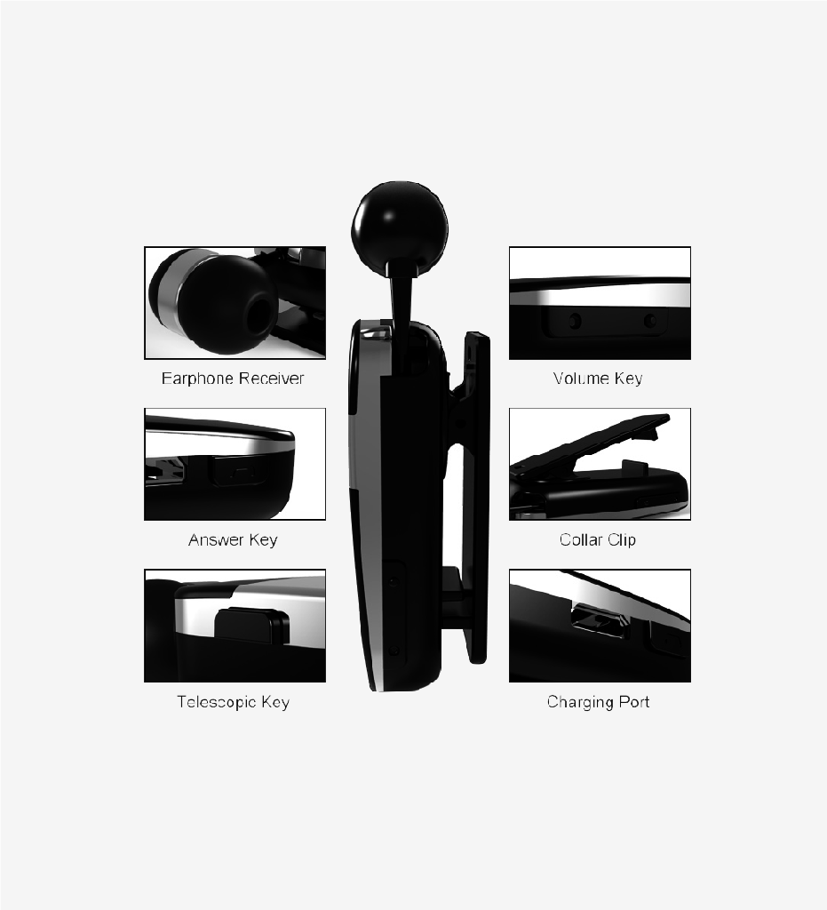 V77 Roller Vibratory Bluetooth Earphone - 2