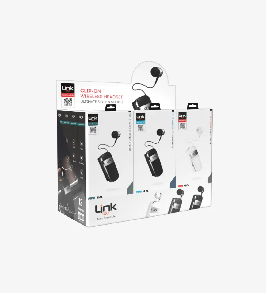 V77 Roller Vibratory Bluetooth Earphone Package