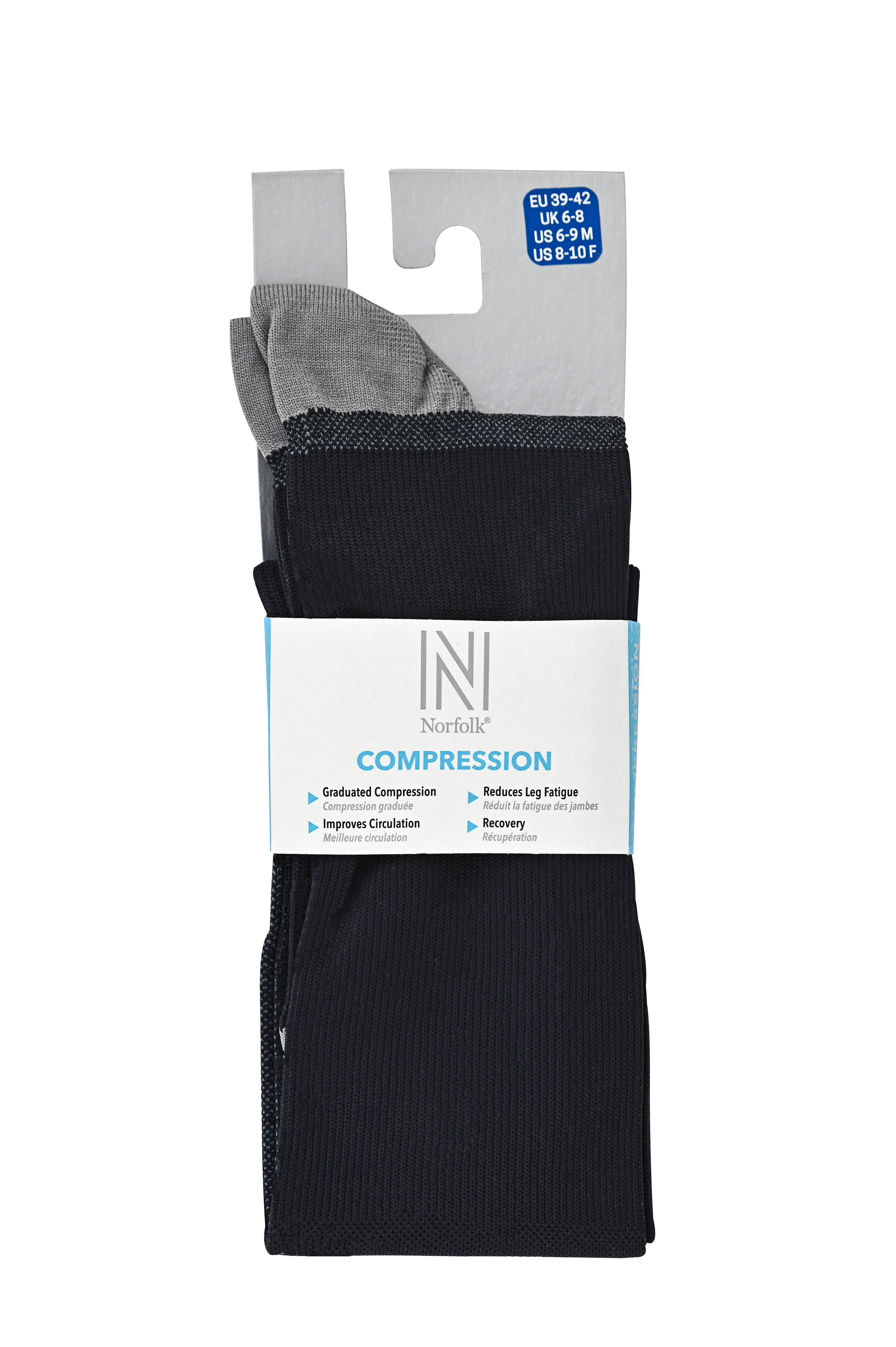 Valencia Light Compression Profesyonel Koşu Çorapları Siyah/Gri - 8