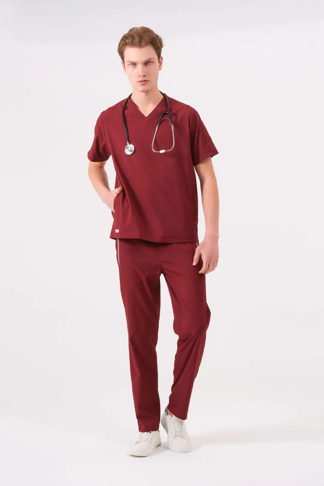 VERONICA - BORDO ERKEK ALT ÜNİFORMA - 5