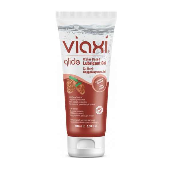 Viaxi Glide Çilek Aromalı Kayganlaştırıcı Jel 100 Ml