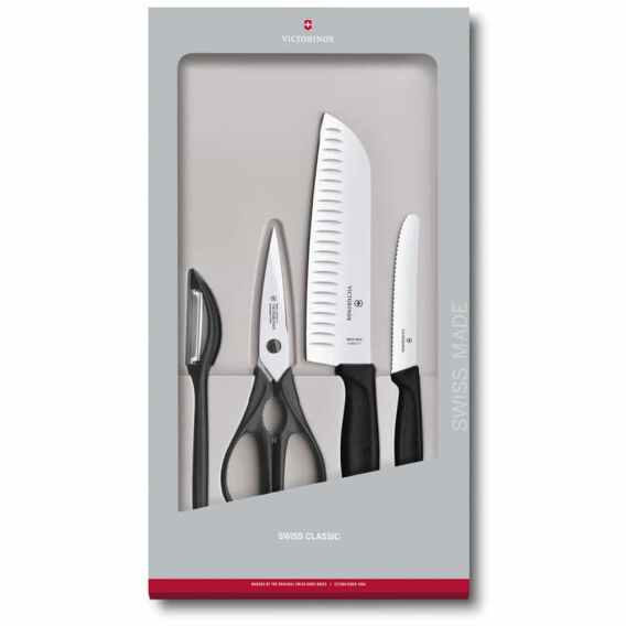 Victorinox 6.7133.4G Siyah Mutfak Seti, 4 Parça