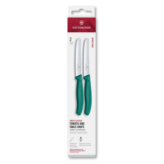 Victorinox 6.7834.2C1 2li 11cm Tırtıklı Domates Bıçağı, Yeşil