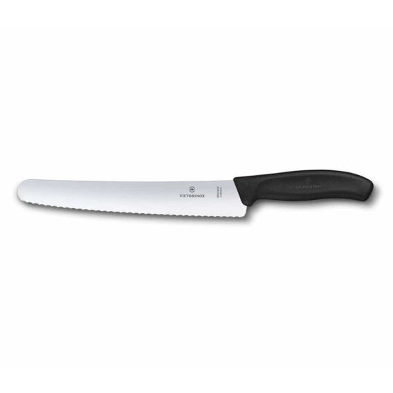 Victorinox 6.8633.22B 22cm Siyah Ekmek Bıçağı, Blisterli Paket